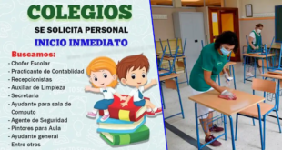 ofrecen nuevos trabajos en colegios