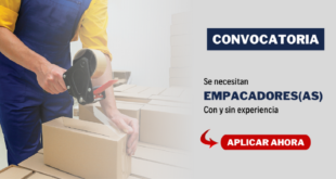 EMPCADORES OFRECE NUEVAS OPORTUNIDADES DE TRABAJO COM/SIM EXPERIENCIA